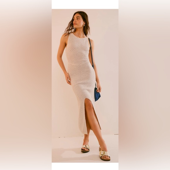 Free People | Dresses | Nwt Free People Beach Mindy Backless Sweater Midi  Dress Xl